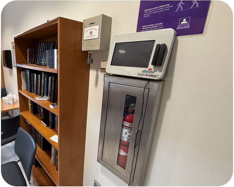 Old donation kiosk installed in a place of worship