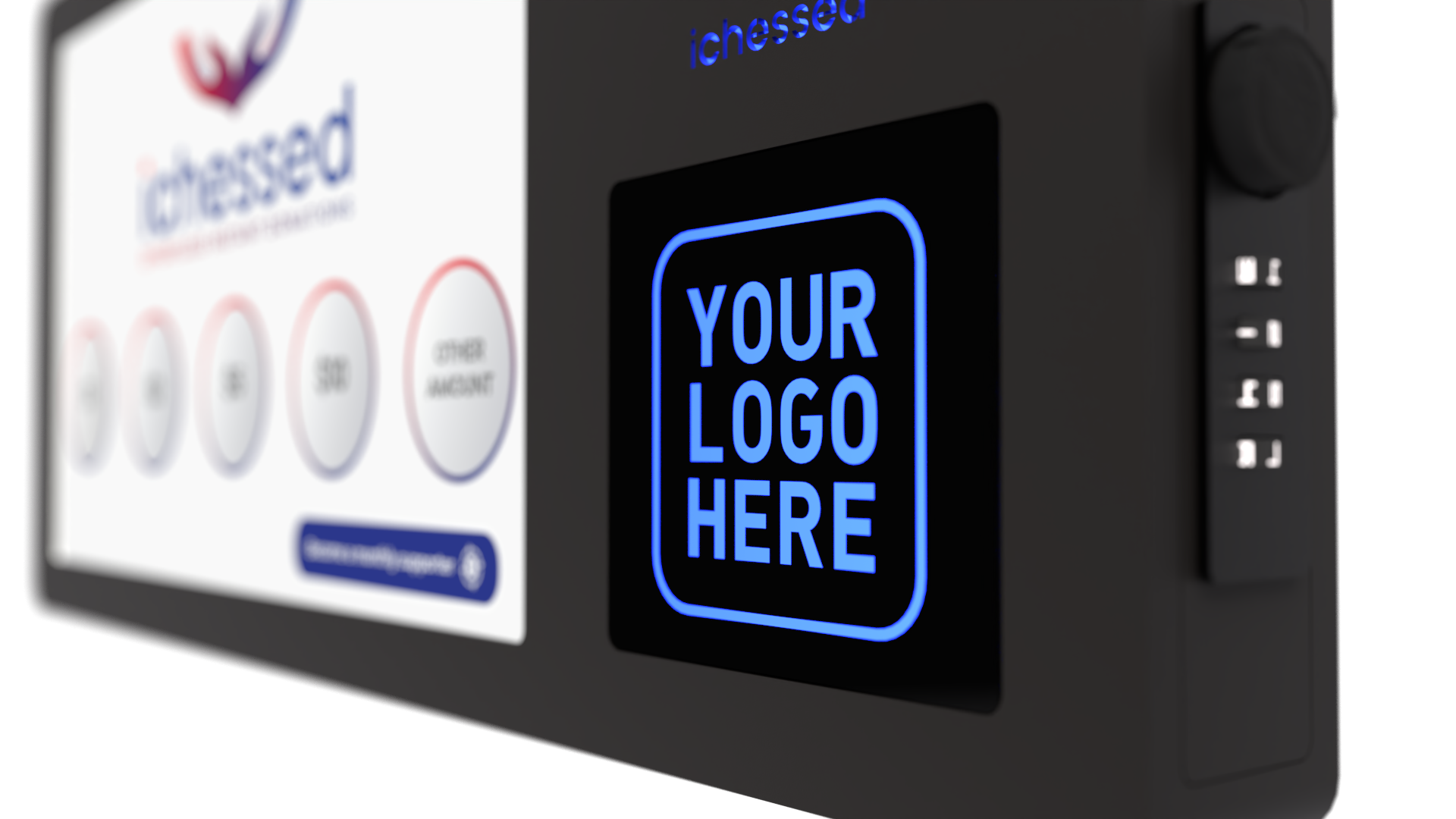 Backlit custom engraved logo