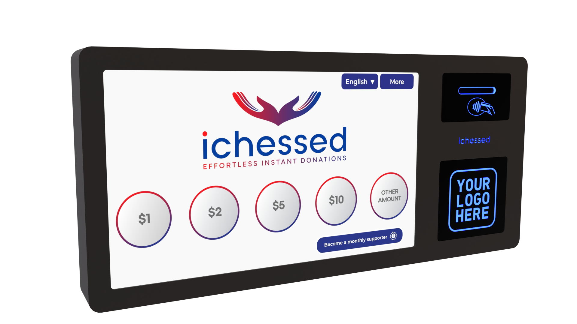 Hybrid donation Kiosk (coins & digital) Hybrid donation Kiosk (coins & digital)