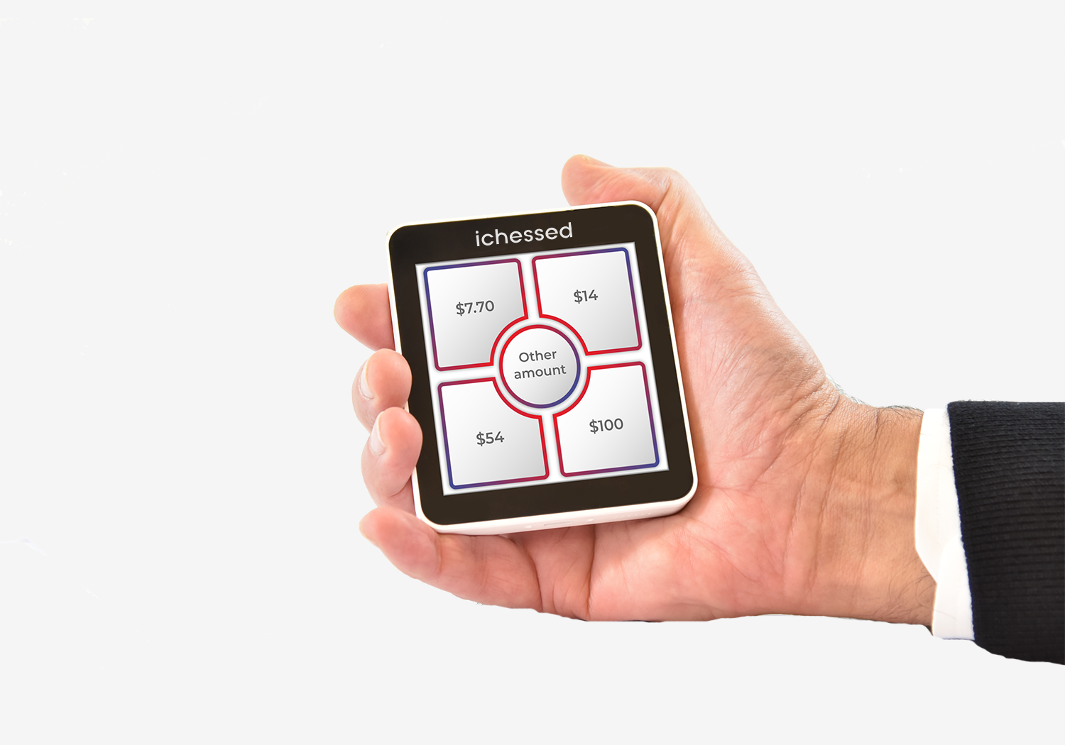 Donation_Kiosk_Pocket_hand_grey Portable_Donation_Kiosk